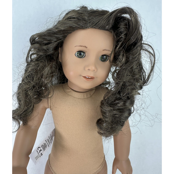 American Girl Truly Me Doll – Green Eyes – Brown Curly Hair 18" Medium Tan Skin - Picture 2 of 16